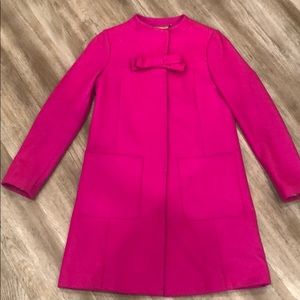 J. Crew Neon Pink Wool Cashmere Coat
